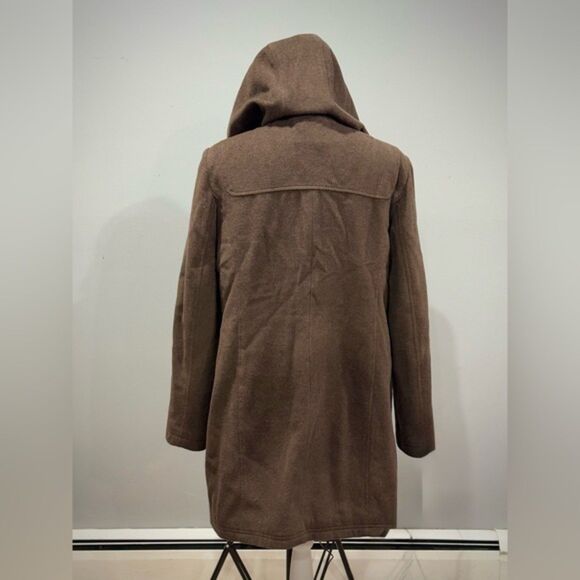 SALE! Brown Vintage L.L. Bean Hooded Duffel Coat Size L EUC - Picture 2 of 6